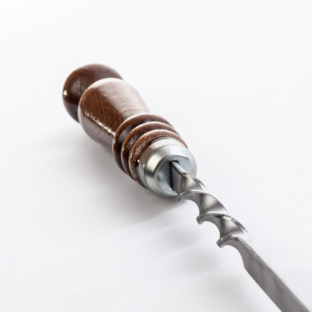 Шампур нержавеющий 620*12*3 мм с деревянной ручкой в Астрахани