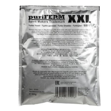 Turbo yeast alcohol "PuriFerm XXL" (350 gr) в Астрахани