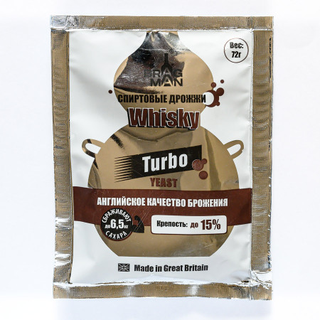 Turbo yeast alcohol BragMan "Whisky TURBO" (72 gr) в Астрахани