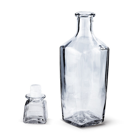 Бутылка (штоф) "Элегант" стеклянная 0,5 литра с пробкой  в Астрахани