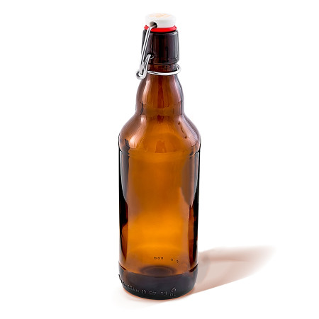 Бутылка темная стеклянная с бугельной пробкой 0,5 литра в Астрахани